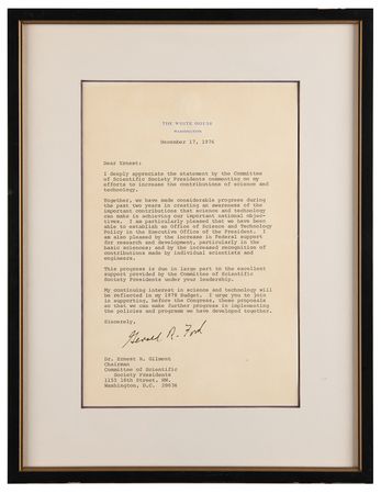 Lot #80 Gerald Ford Typed Letter Signed as President - Image 2