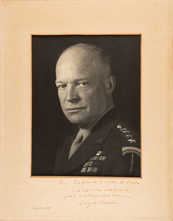 Lot #24 Dwight D. Eisenhower Signed Oversized Photograph as President - Image 1