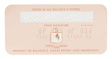 Lot #690 Elvis Presley's Bullock's Credit Card - Image 2