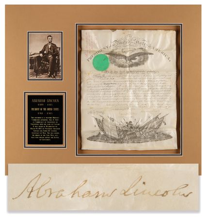 Lot #14 Abraham Lincoln Document Signed as President, Appointing a Commissary of Subsistence of Volunteers (1863) - Image 1