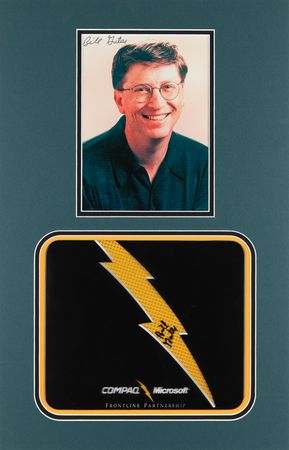 Lot #283 Bill Gates Signed Mouse Pad - Image 1