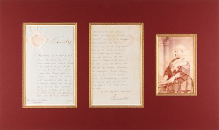 Lot #341 Queen Victoria Document Signed, Recognizing Chile's Consul in London - Image 1