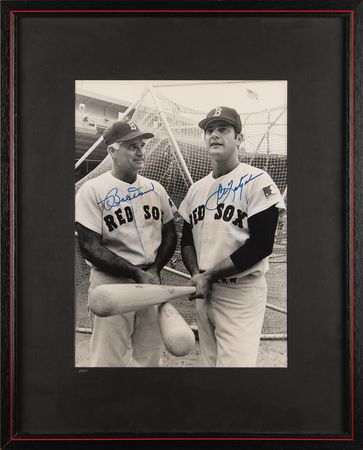 Lot #909 Carl Yastrzemski and Bobby Doerr Oversized Signed Photograph - Image 2