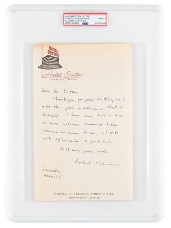 Lot #222 Robert Oppenheimer Autograph Letter Signed - Image 1