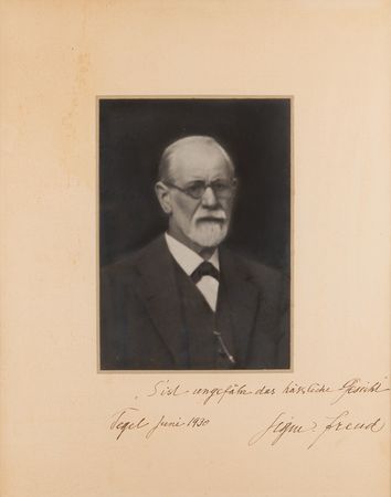 Lot #226 Sigmund Freud Signed Oversized Photograph  – 