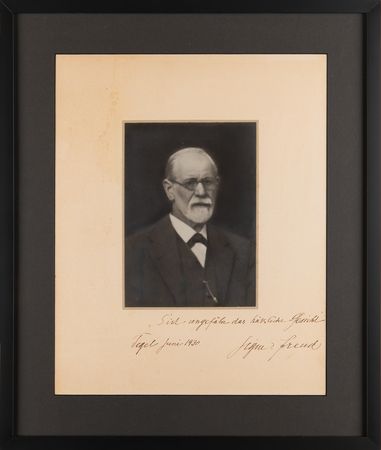 Lot #226 Sigmund Freud Signed Oversized Photograph  – 