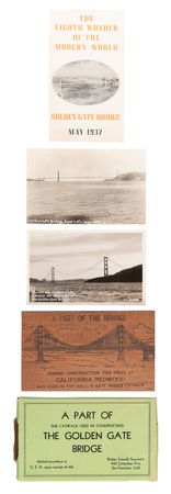 Lot #285 Golden Gate Bridge Catwalk Relic and Photographs - Image 1