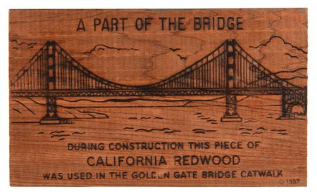 Lot #285 Golden Gate Bridge Catwalk Relic and Photographs - Image 2