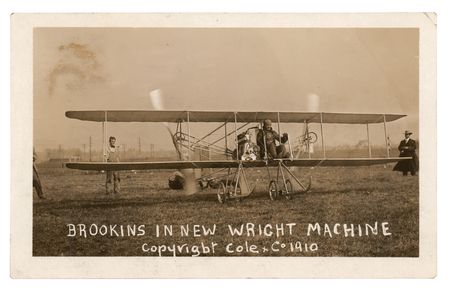 Lot #527 Wright Flyer (Model R): Walter Brookins Postcard Photograph - Image 1