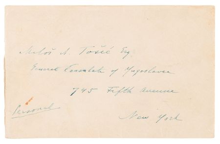 Lot #224 Nikola Tesla Autograph Letter Signed, Sent to a Serbian Veteran of WWI - Image 4