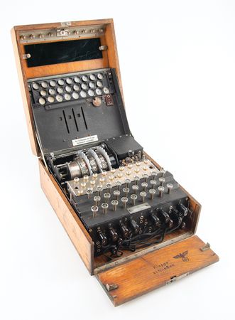Lot #399 WWII German Enigma I Cipher Machine (c. 1943, Fully Operational): Fully functioning 1943 Enigma I cipher machine used by the German military in WWII - Image 1