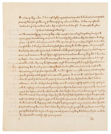 Lot #8 John Quincy Adams Autograph Letter Signed on War of 1812: 