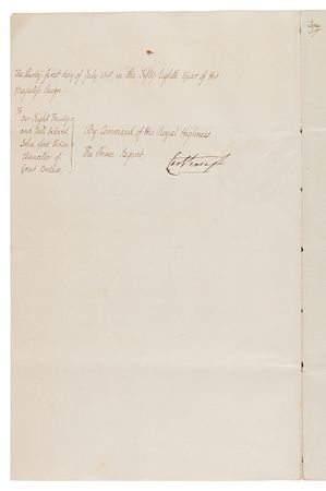Lot #203 King George IV Document Signed on Marriage of William IV - Image 3