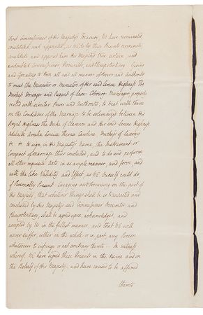 Lot #203 King George IV Document Signed on Marriage of William IV - Image 5