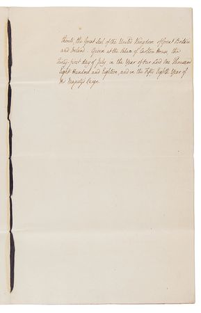 Lot #203 King George IV Document Signed on Marriage of William IV - Image 6