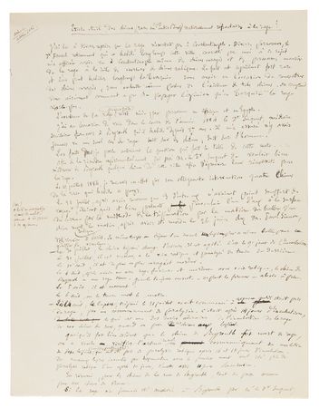 Lot #244 Louis Pasteur Handwritten Manuscript on Rabies Experiments with Dogs - Image 1