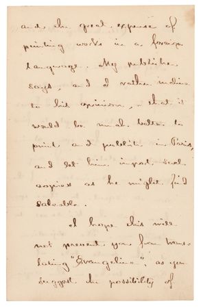 Lot #721 Henry Wadsworth Longfellow Autograph Letter Signed on Translation of His Poetry - Image 2