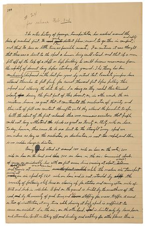 Lot #598 Charles Lindbergh Handwritten New York Times Manuscript on Advances in Aviation - Image 1