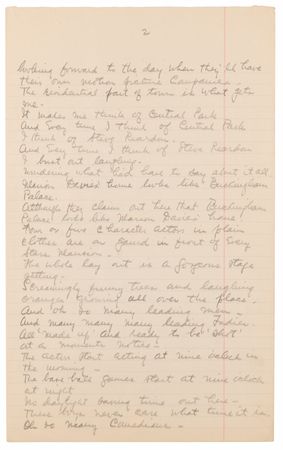 Lot #796 George M. Cohan Autograph Manuscript Signed for 