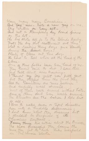 Lot #796 George M. Cohan Autograph Manuscript Signed for 