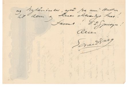 Lot #767 Edvard Grieg Autograph Letter Signed - Image 3