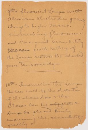 Lot #236 Thomas Edison Handwritten Manuscript on X-Ray Experiments with Sketch of 