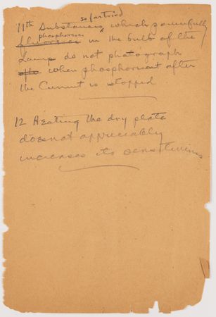 Lot #236 Thomas Edison Handwritten Manuscript on X-Ray Experiments with Sketch of 