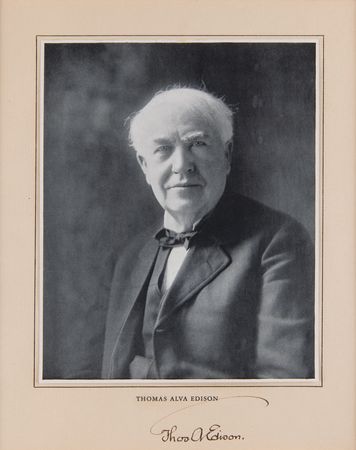 Lot #237 Thomas Edison Signed Photograph - Image 1