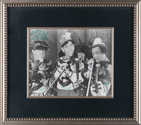 Lot #1074 Three Stooges: Moe Howard Signed Photograph - Image 2