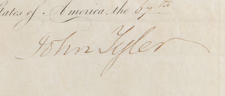 Lot #152 John Tyler Document Signed as President - Image 2
