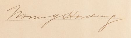 Lot #92 Warren G. Harding Document Signed as President - Image 2