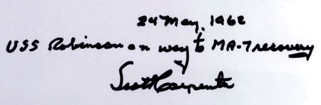 Lot #632 Scott Carpenter Signed Oversized Photograph - Image 2