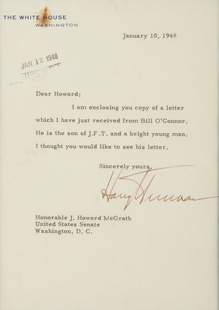 Lot #149 Harry S. Truman Typed Letter Signed as President - Image 1
