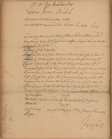 Lot #292 Thomas Fairfax Document Signed - Image 2