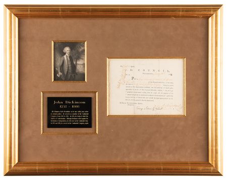 Lot #285 John Dickinson Document Signed - Image 1