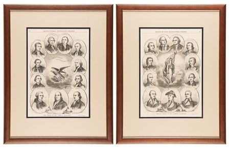 Lot #353 Heroes of the Revolution (2) Engravings from Ballou's Pictorial Drawing Room Companion Etching - Image 1
