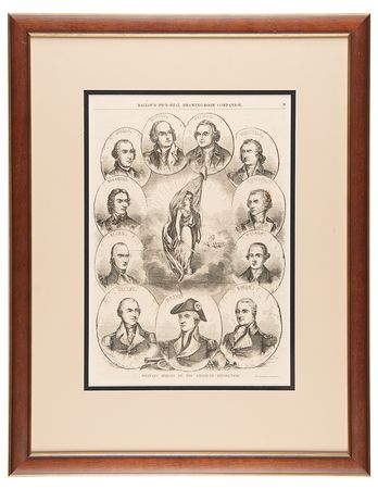 Lot #353 Heroes of the Revolution (2) Engravings from Ballou's Pictorial Drawing Room Companion Etching - Image 2