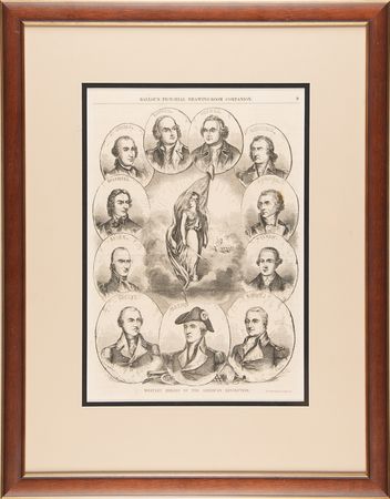 Lot #353 Heroes of the Revolution (2) Engravings from Ballou's Pictorial Drawing Room Companion Etching - Image 3