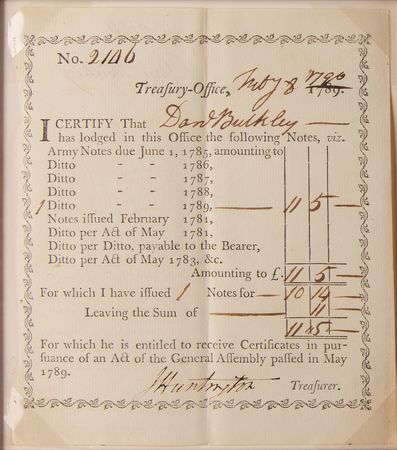 Lot #482 Connecticut (7) Signed Revolutionary War-Era Financial Documents (1777–1793) - Image 2