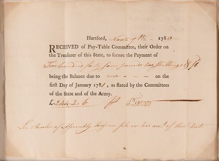 Lot #482 Connecticut (7) Signed Revolutionary War-Era Financial Documents (1777–1793) - Image 5