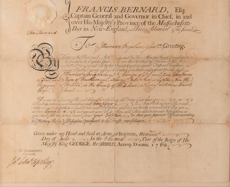 Lot #263 Francis Bernard Document Signed - Image 2