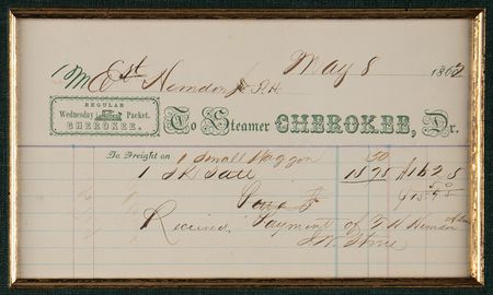 Lot #358 Steamer Cherokee Cargo Receipt Signed Document - Image 2