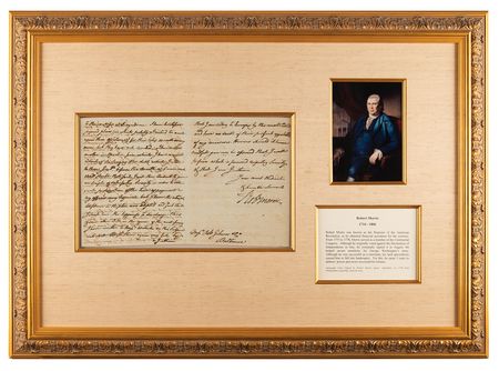 Lot #168 Robert Morris Autograph Letter Signed - Declaration Signer from Pennsylvania - Image 1