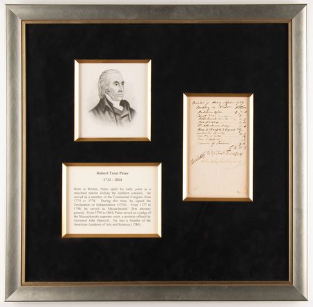 Lot #339 Robert Treat Paine Autograph Document Signed - Image 1