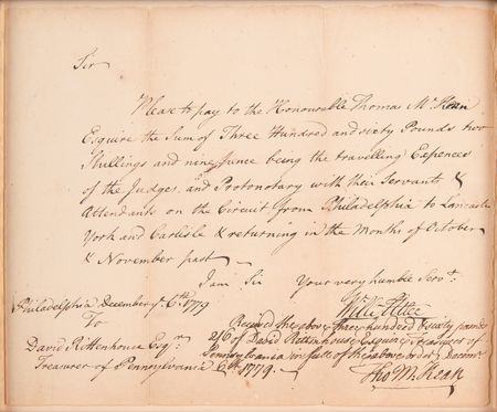Lot #335 Thomas McKean (2) Revolutionary War-Dated Documents Signed - Image 2