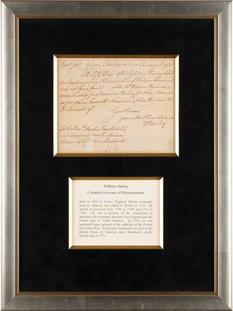 Lot #357 William Shirley Document Signed - Image 1