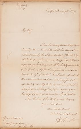 Lot #480 Henry Clinton Revolutionary War-Dated Letter Signed - Image 2