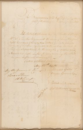 Lot #494 Horatio Gates Revolutionary War-Dated Letter Signed, Directing Money to the Regiment of John Adams's Future Son-in-Law - Image 2