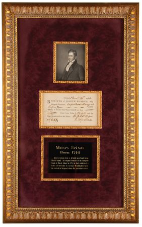 Lot #356 Moses Seixas Document Signed - Image 1