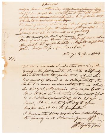 Lot #2 George Washington Hand-Addressed Envelope Panel - Image 2